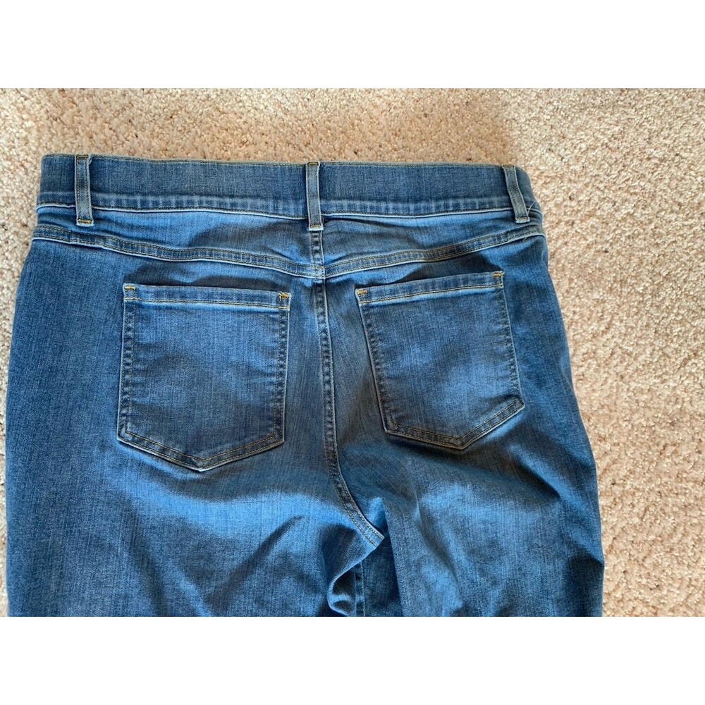 Spanx Blue Flare 70s Stretch Pull On Smoothing Denim Jeans XL Petite - Picture 5 of 12